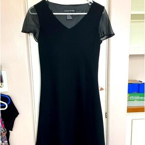 GORGEOUS JONES NEW YORK BLACK DRESS - SHEER SLEEVES- LIKE NEW- 6